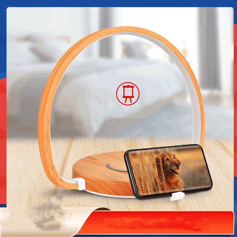 Wooden Clock Bedroom Bedside Table Lamp - Hearth & Lume