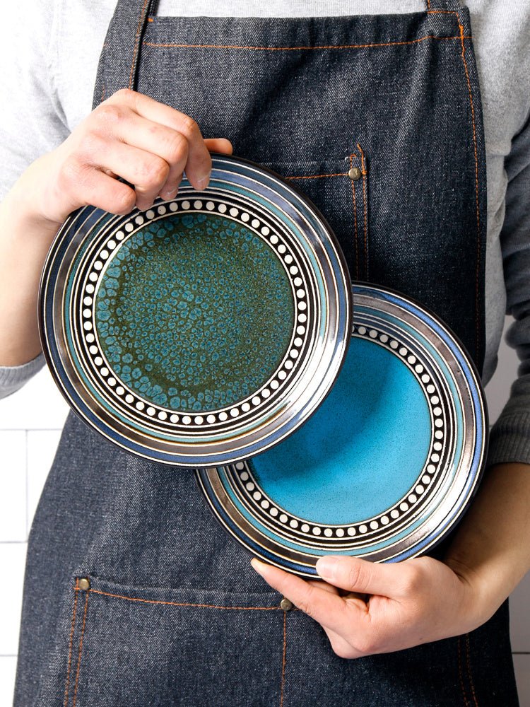 Ceramic Plate Flat Plate Creative Dish Plate Japanese Vintage Tableware - Hearth & Lume