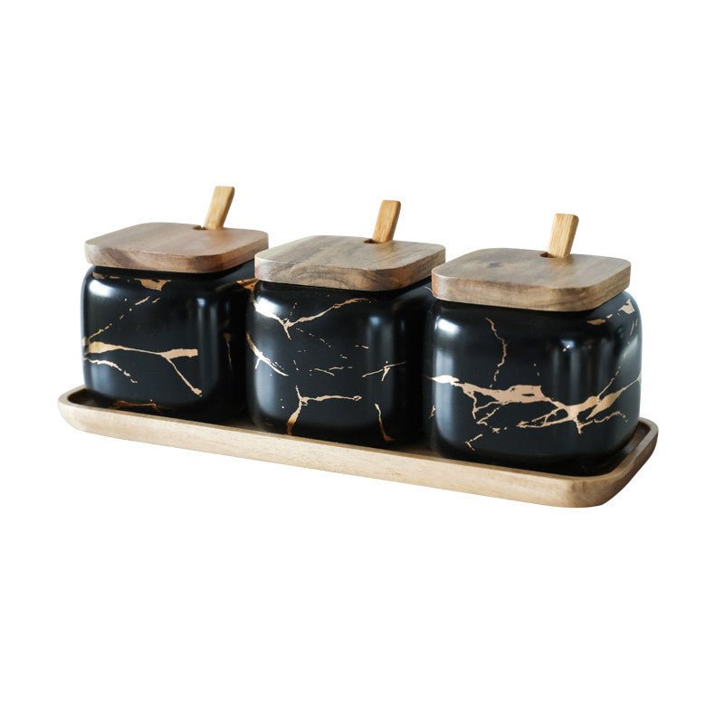 Nordic Gold Marble Jar Set - Hearth & Lume