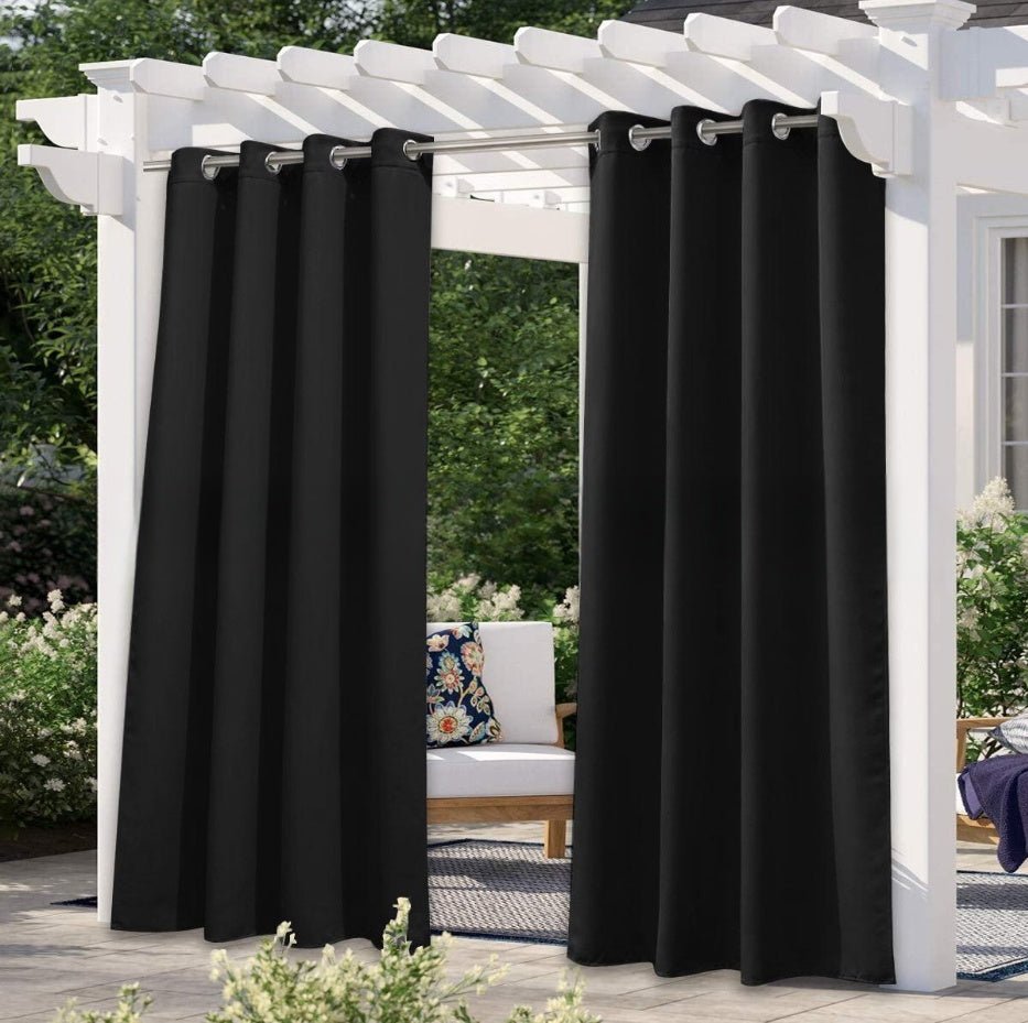 Solid Color Outdoor Waterproof And Sun Protection Shading Curtain - Hearth & Lume
