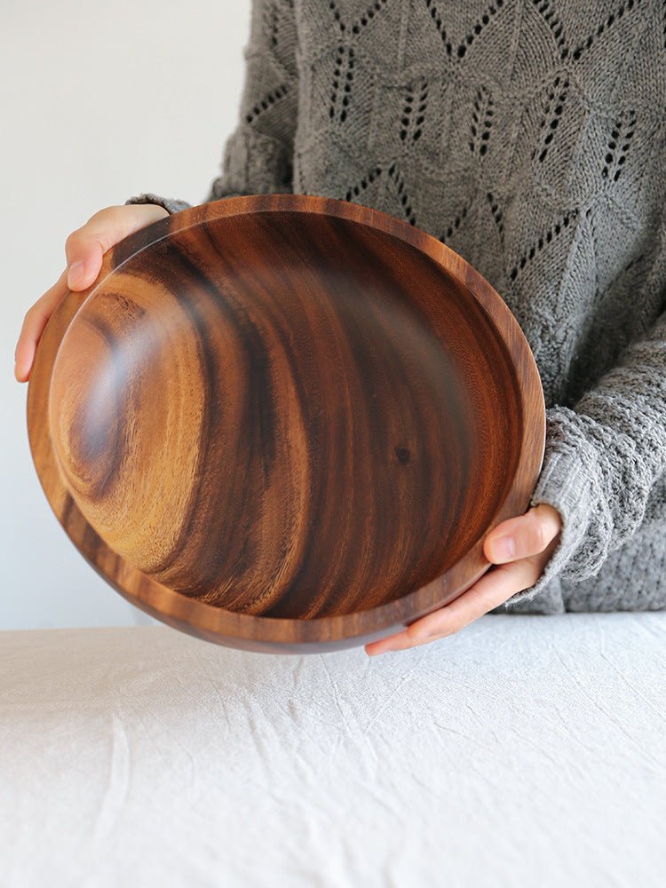 Kitchen Natural Wooden Bowl Household Fruit Bowl Salad Bowl - Hearth & Lume