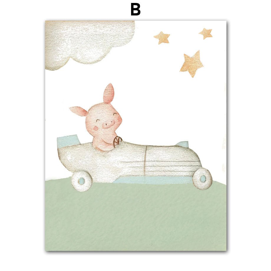 Children's Room Wall Decor Art Canvas Painting Scandinavian Poster - Hearth & Lume