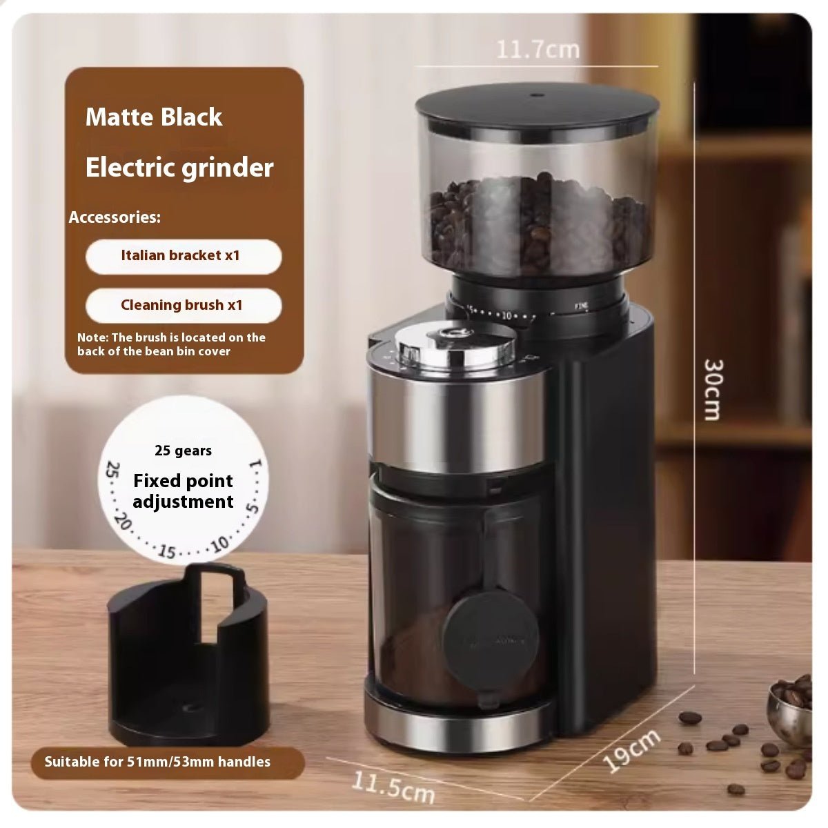 Smart Electric Grinder Adjustable Scale Household Coffee Machine - Hearth & Lume