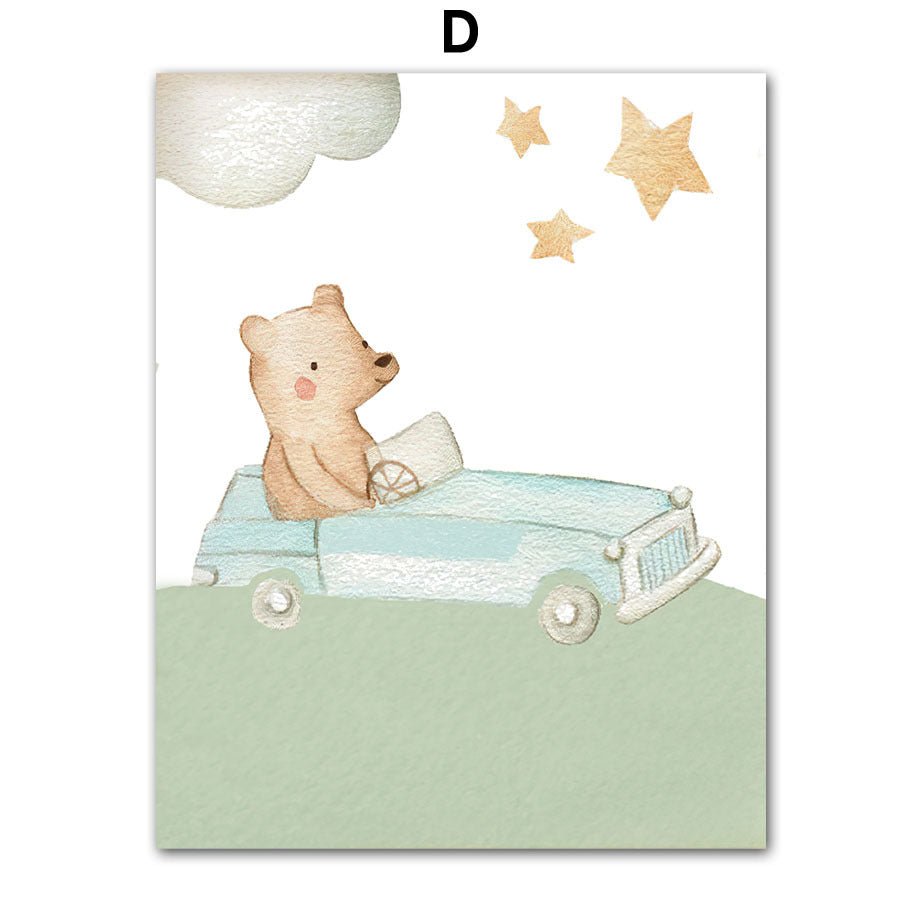 Children's Room Wall Decor Art Canvas Painting Scandinavian Poster - Hearth & Lume
