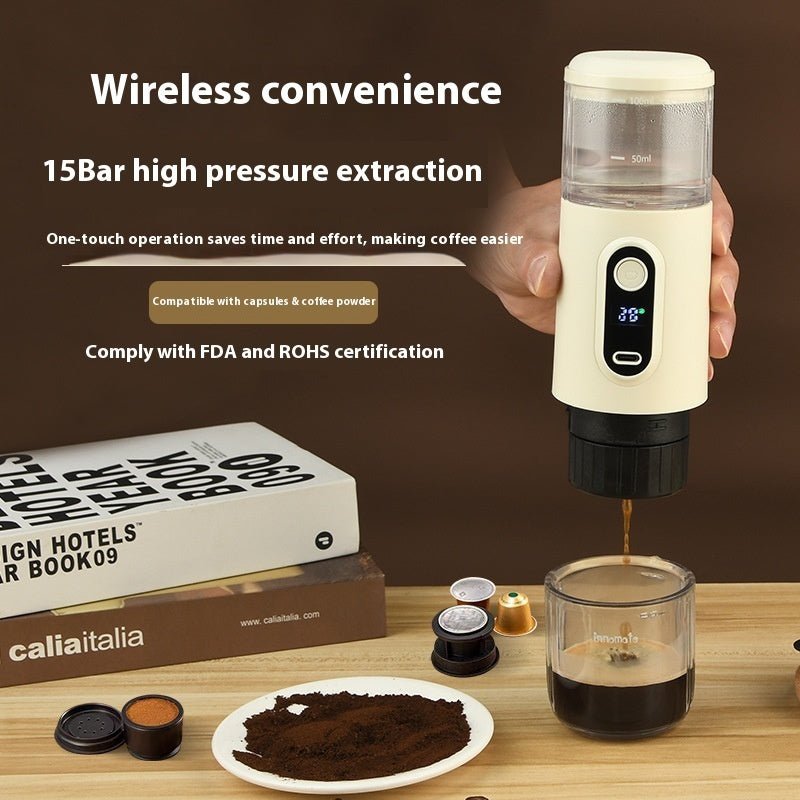 Wireless Portable Italian Coffee Machine for Outdoor Vehicle - mounted Home Use - Hearth & Lume