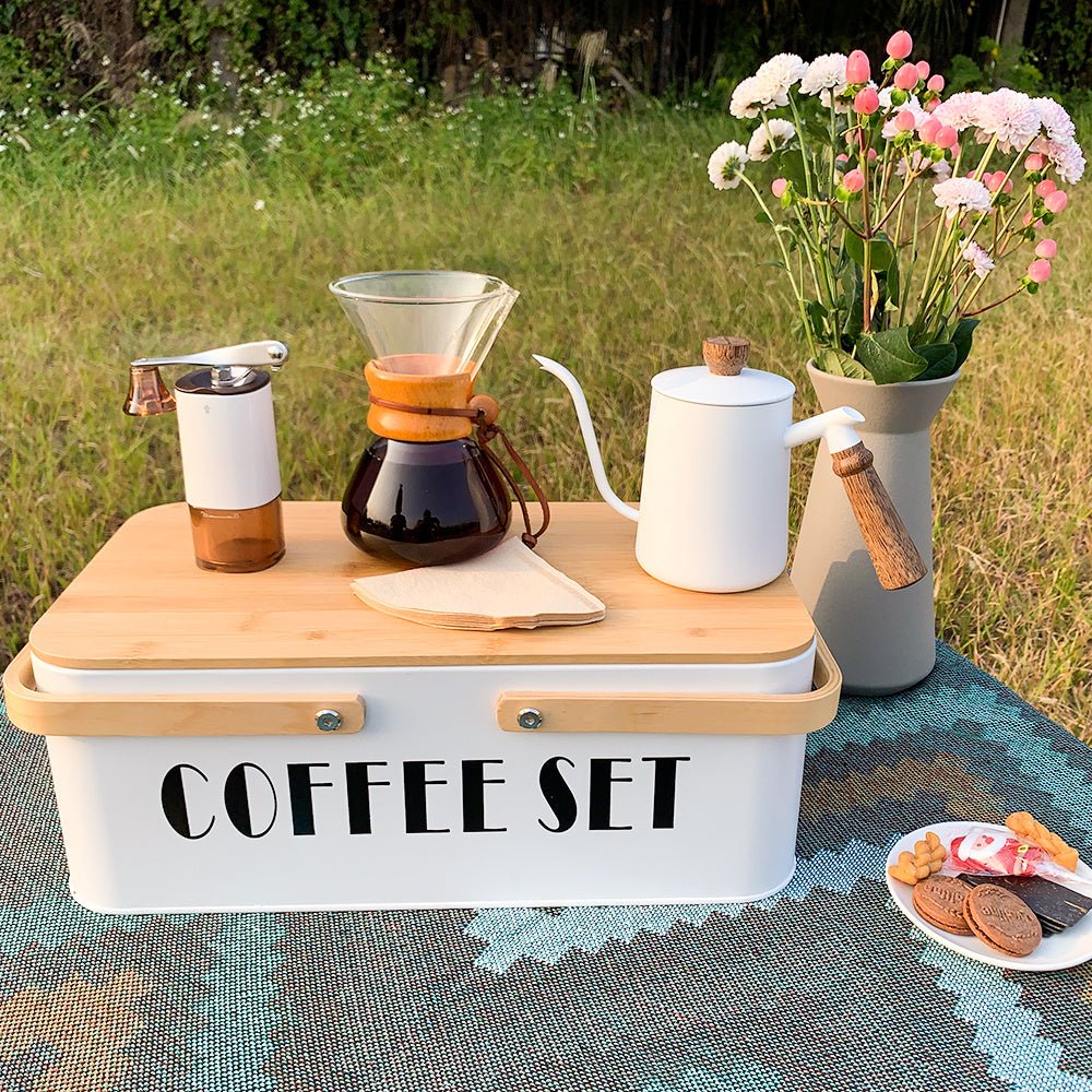Camping Storage Box Hand Brewed Coffee Set - Hearth & Lume