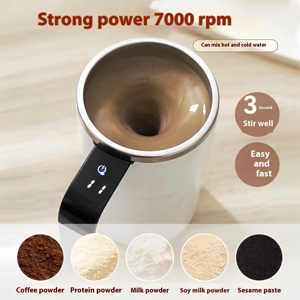 Stainless Steel Coffee Stirring Cup Digital Display Automatic Multi - function - Hearth & Lume