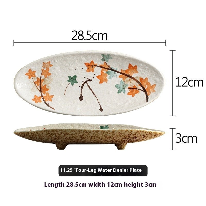 Creative Cuisine Sashimi Sushi Plate Ceramic Tableware - Hearth & Lume