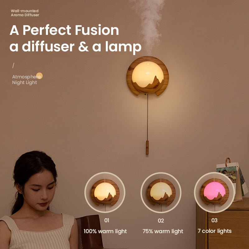 Wall - mounted Aroma Diffuser Night Light With Remote Control - Hearth & Lume
