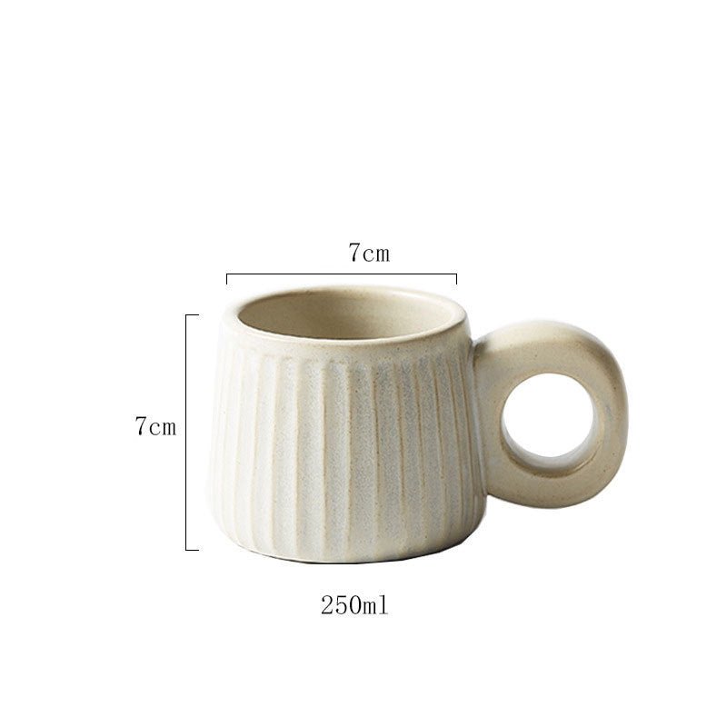 Stoneware Coffee Cup Creative Handmade Retro - Hearth & Lume