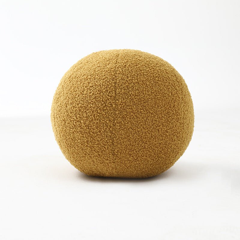 Round Velvet Soft Ball Sofa Pillow On Bay Window Bed - Hearth & Lume