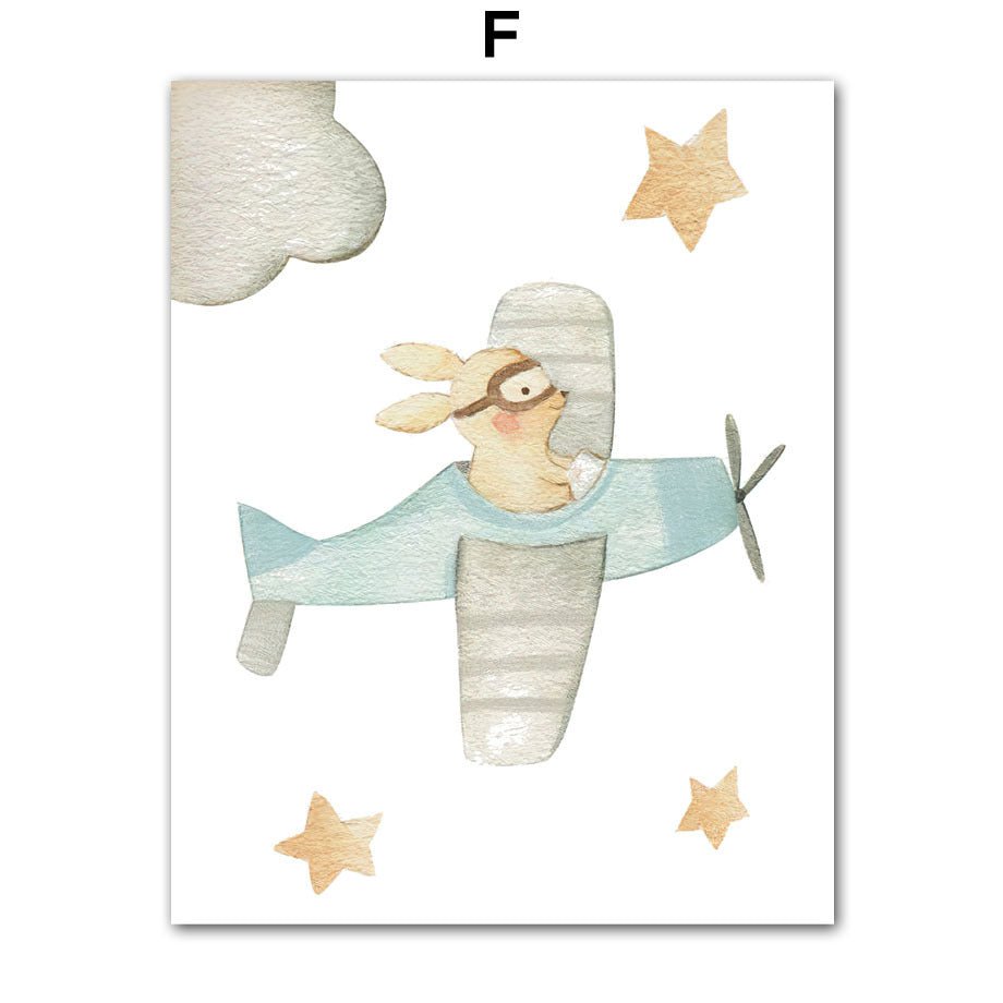Children's Room Wall Decor Art Canvas Painting Scandinavian Poster - Hearth & Lume