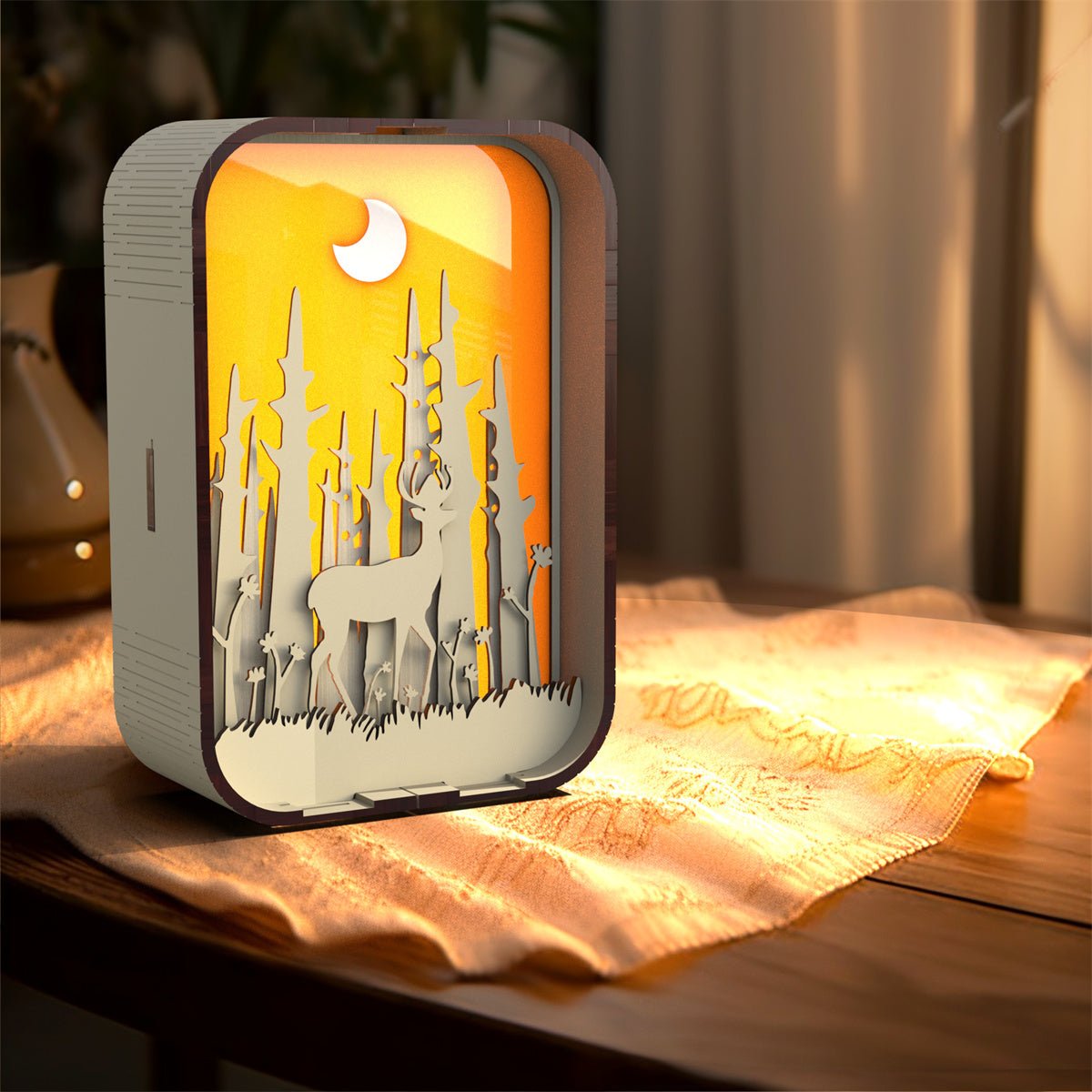 Woodcarving Light Creative Gift Minimalist Bedside Night Light - Hearth & Lume