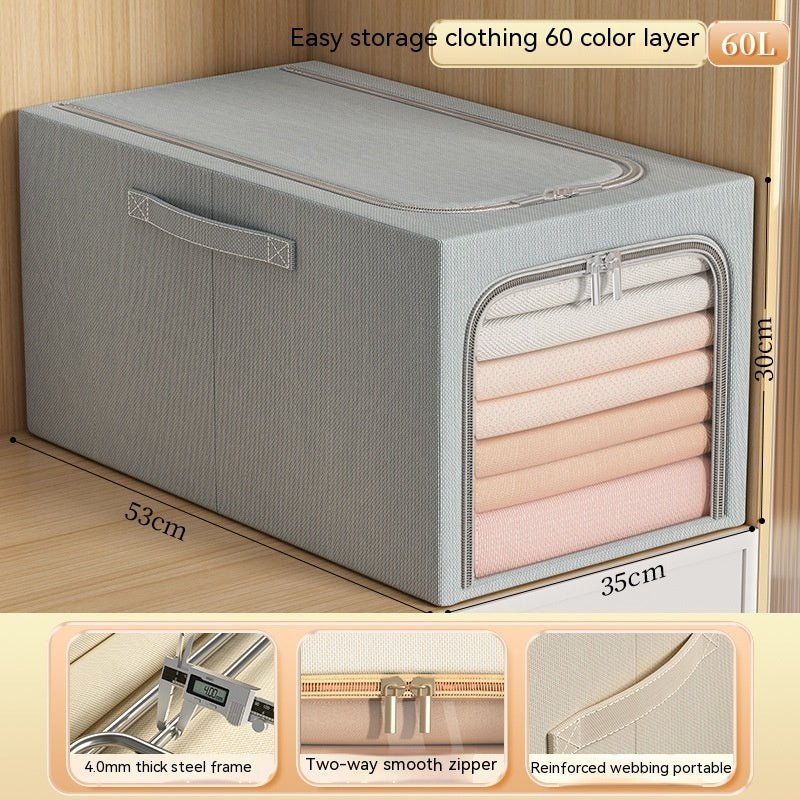 Visual Cotton And Linen Clothes Storage Box - Hearth & Lume