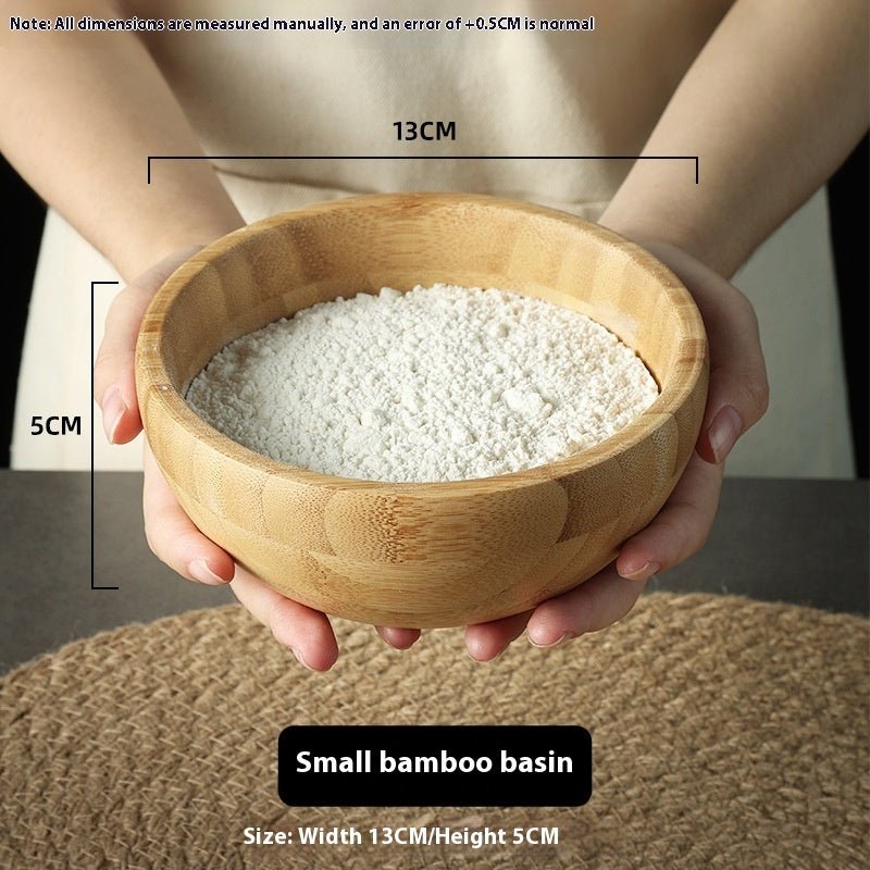 Wooden Dough Basin Thick Bamboo Bowl - Hearth & Lume