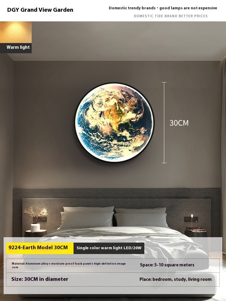 Grand View Garden Earth Wall Lamp Modern Minimalist Creative - Hearth & Lume