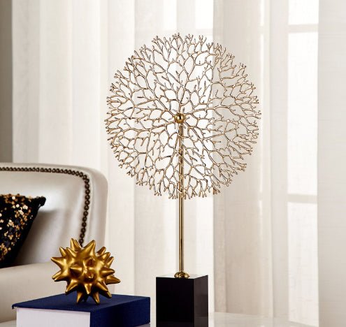 European Entry Lux Metal Sea Tree Coral Decoration Living Room Entrance Crafts Display - Hearth & Lume