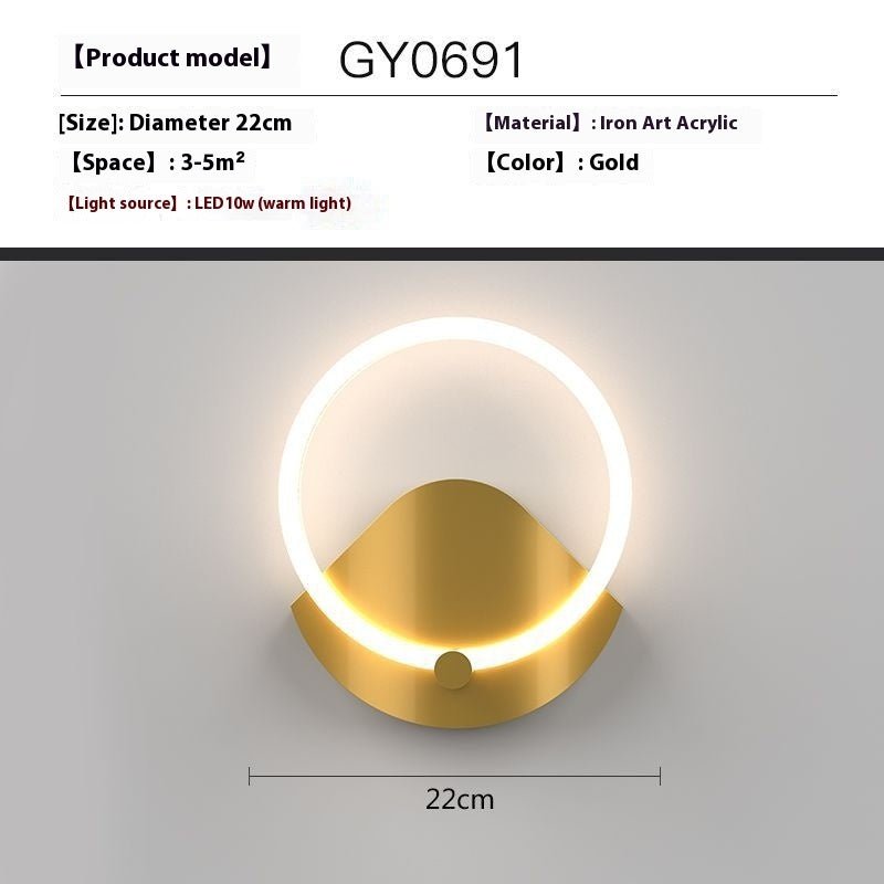 Creative Wall Lamp Simple Modern Bedroom Bedside Lamp - Hearth & Lume