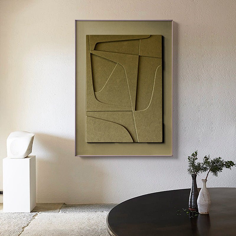 Three - dimensional Abstract Silent Style Geometric Morandi Hanging Painting - Hearth & Lume