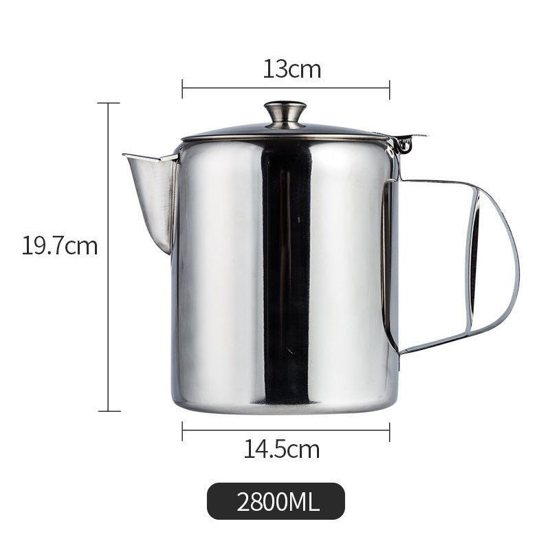 Pull teapot stainless steel coffee pot Hong Kong style milk teapot hand flush pot - Hearth & Lume