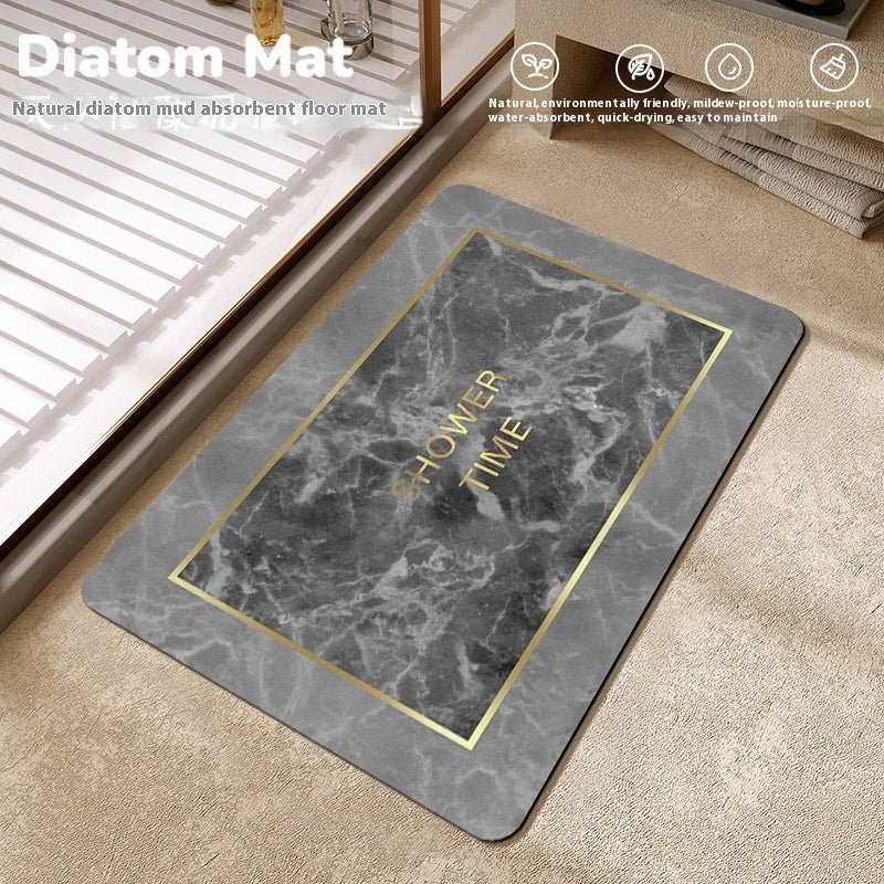 Bathroom Diatom Mud Absorbent Pad Household Marbling Washable - Hearth & Lume