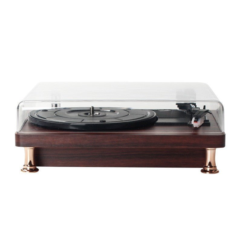 Vinyl Record Player Retro Mahogany Texture Phonograph - Hearth & Lume