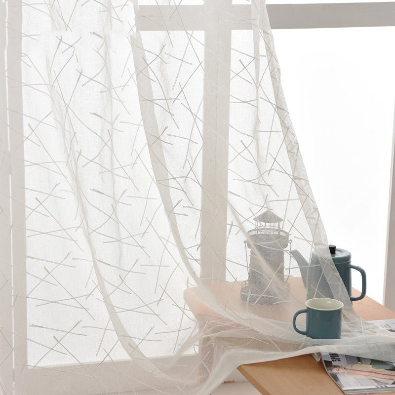 Living Room Bedroom Embroidery Yarn Curtain - Hearth & Lume