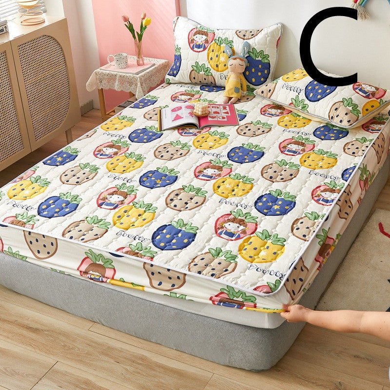 Padded Bed Sheet One - piece Waterproof Padded Non - slip Fixed Mattress Protector - Hearth & Lume