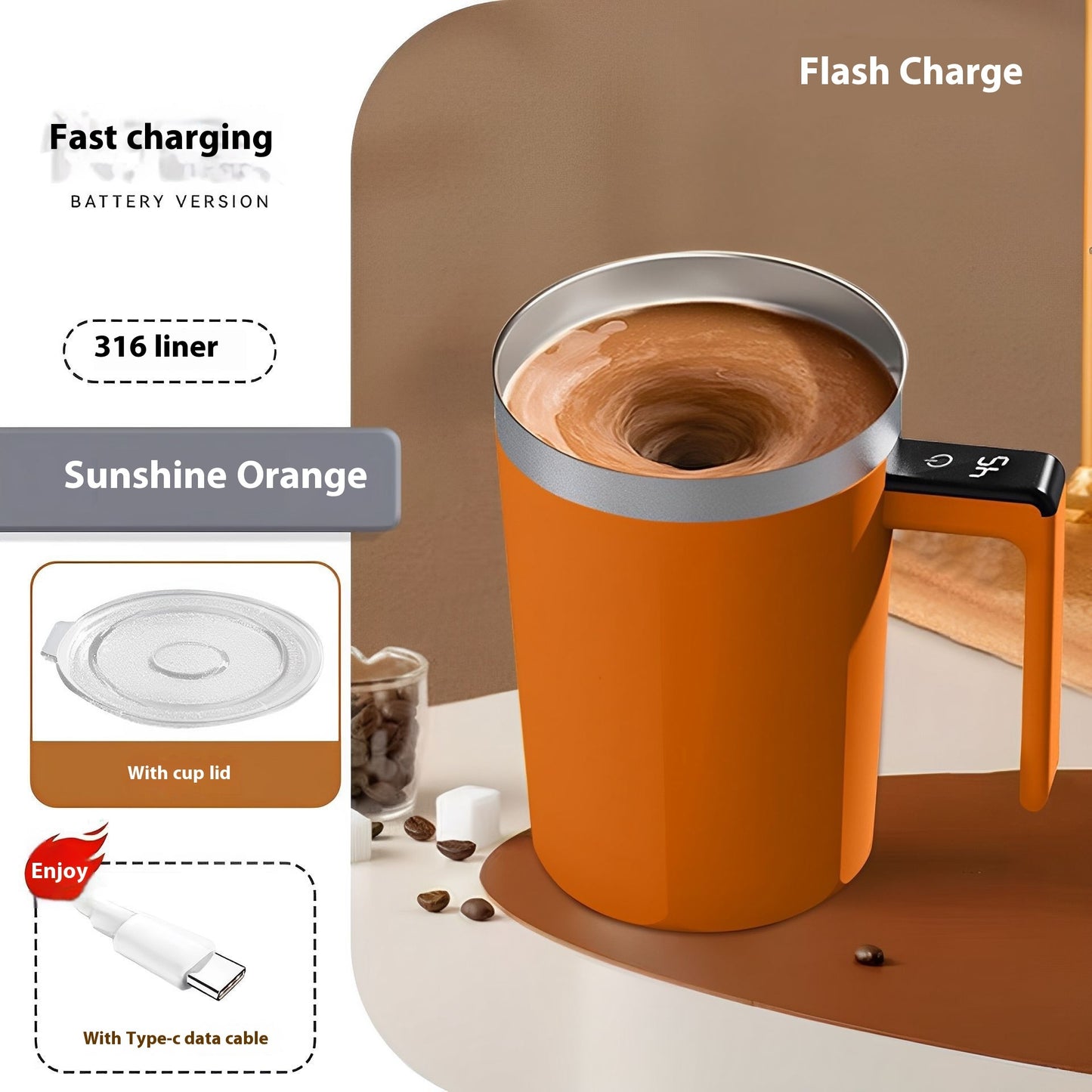 Stainless Steel Coffee Stirring Cup Digital Display Automatic Multi - function - Hearth & Lume
