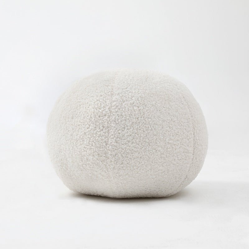 Round Velvet Soft Ball Sofa Pillow On Bay Window Bed - Hearth & Lume