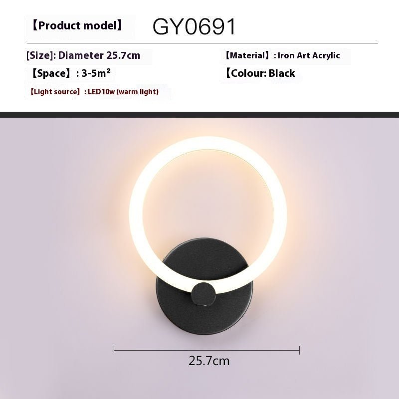 Creative Wall Lamp Simple Modern Bedroom Bedside Lamp - Hearth & Lume