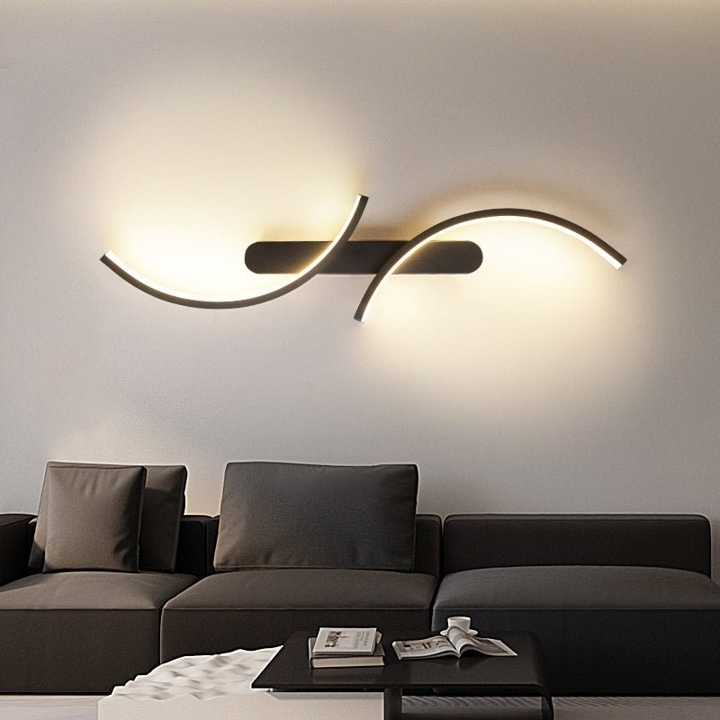 Minimalist Creative Line Wall Lamp Living Room Bedroom Bedside Lamp - Hearth & Lume