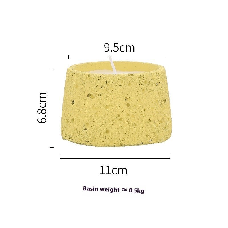 Home Decorative Crafts Candle Holder Cement Aromatherapy Candle Cup - Hearth & Lume