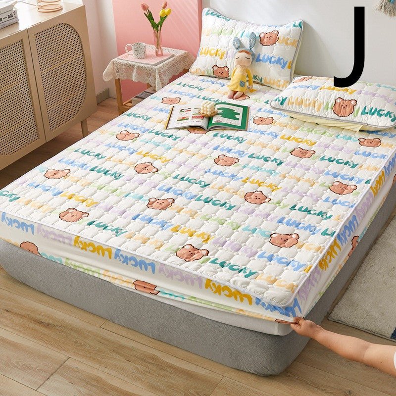 Padded Bed Sheet One - piece Waterproof Padded Non - slip Fixed Mattress Protector - Hearth & Lume