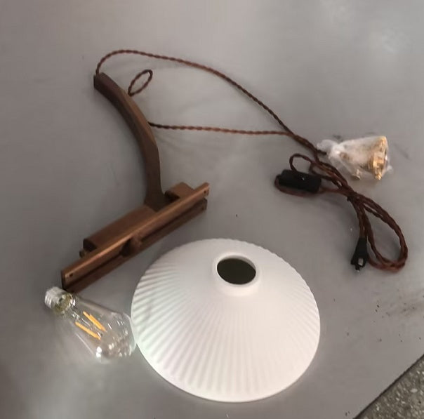 Folding Bedroom Wall Lamp Study Walnut