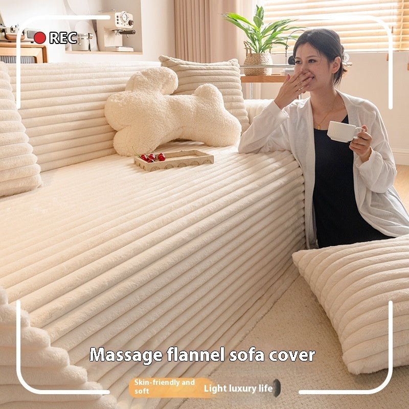 Flannel Sofa Towel Cream Style Cover Blanket - Hearth & Lume