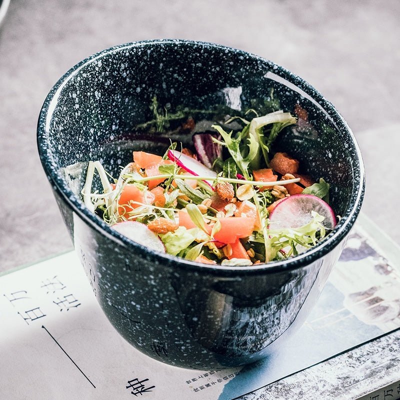 Household Salad Fruit Retro Creative Ceramic Oblique Bowl - Hearth & Lume