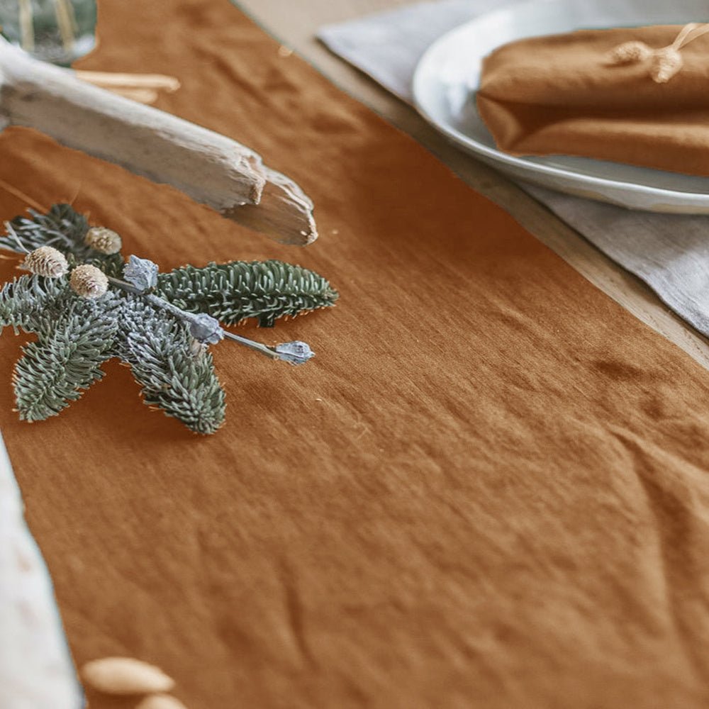 Linen Table Flag Fabric Art Plain Simple Washed Waterproof Tea Sheet Cloth - Hearth & Lume