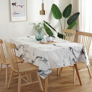 Waterproof Tablecloth Mediterranean Style Blue Striped Tassel Table Cloth - Hearth & Lume