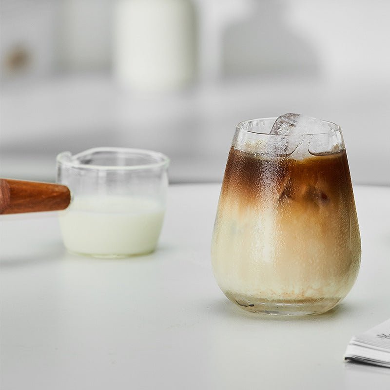 Vertical Stripe Crystal Glass Latte Iced Coffee Cup - Hearth & Lume