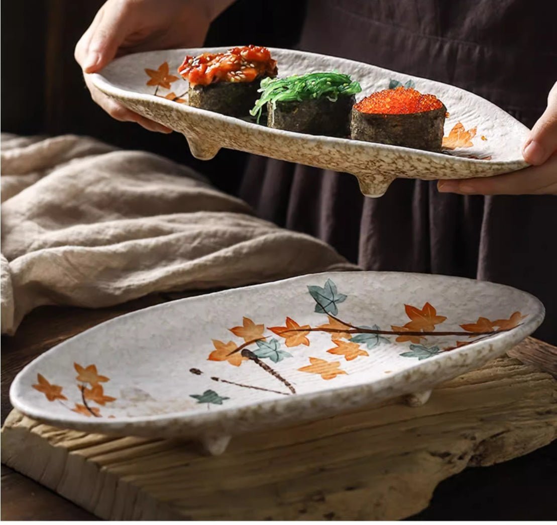 Creative Cuisine Sashimi Sushi Plate Ceramic Tableware - Hearth & Lume