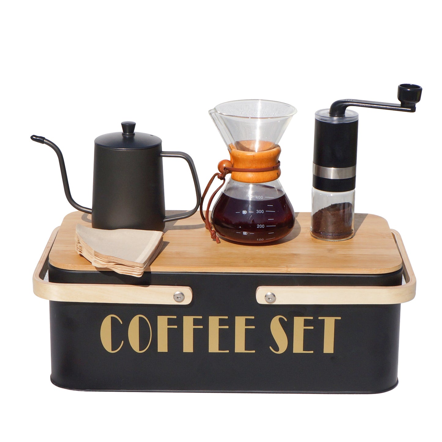 Camping Storage Box Hand Brewed Coffee Set - Hearth & Lume