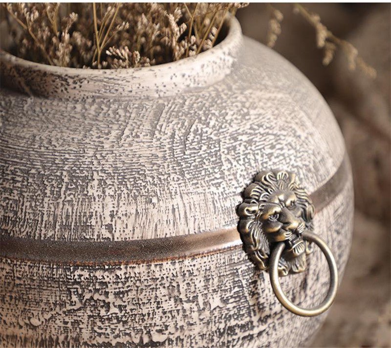 Simple Modern Retro Ceramic Dried Flower Vase - Hearth & Lume