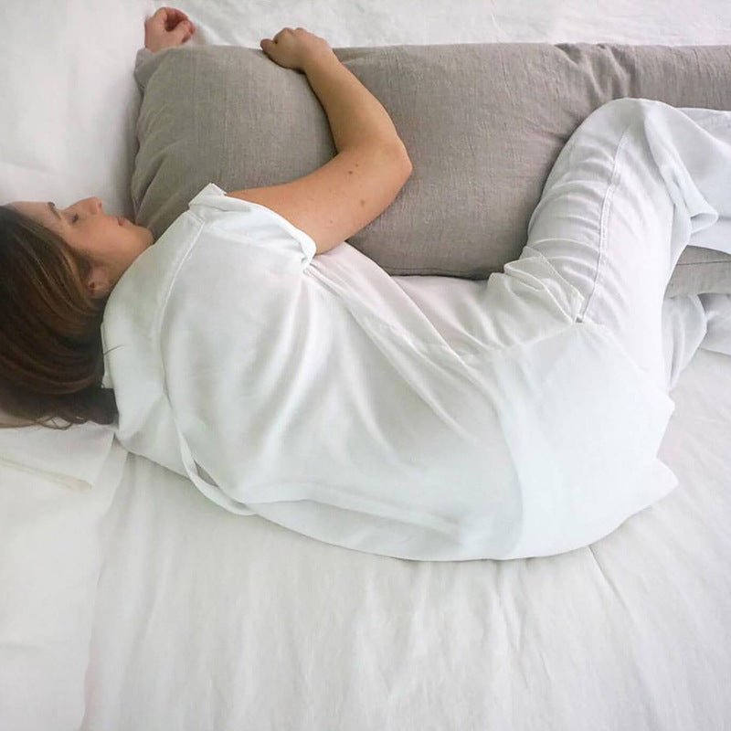 Pure Linen Double Long Pillowcase Solid Color Summer - Hearth & Lume