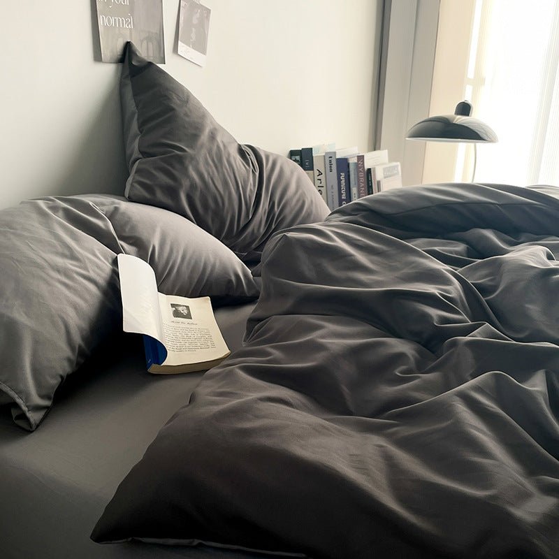 Ins Quilt Cover Bedding Student Dormitory Four - piece Single Solid Color Simple - Hearth & Lume