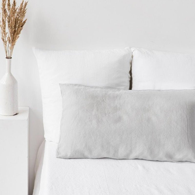Pure Linen Double Long Pillowcase Solid Color Summer - Hearth & Lume