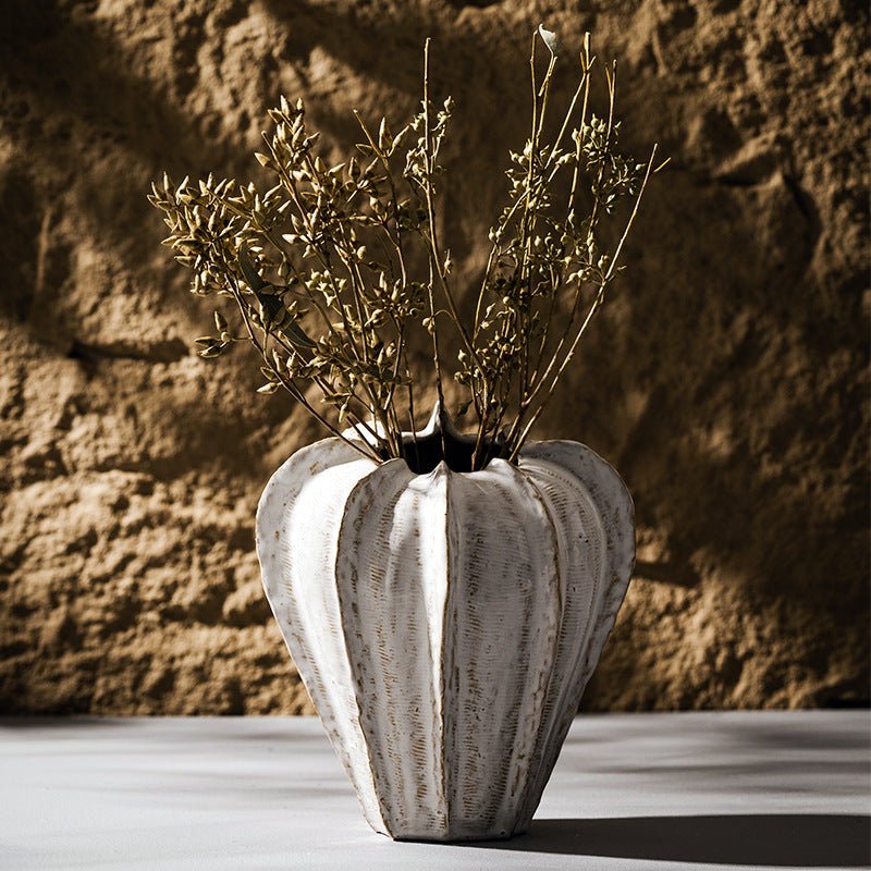 Ceramic Vase With Dining Table Model Room - Hearth & Lume