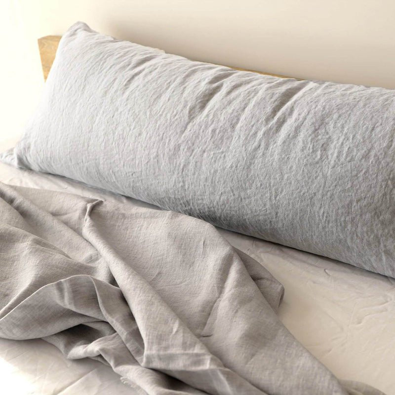 Pure Linen Double Long Pillowcase Solid Color Summer - Hearth & Lume