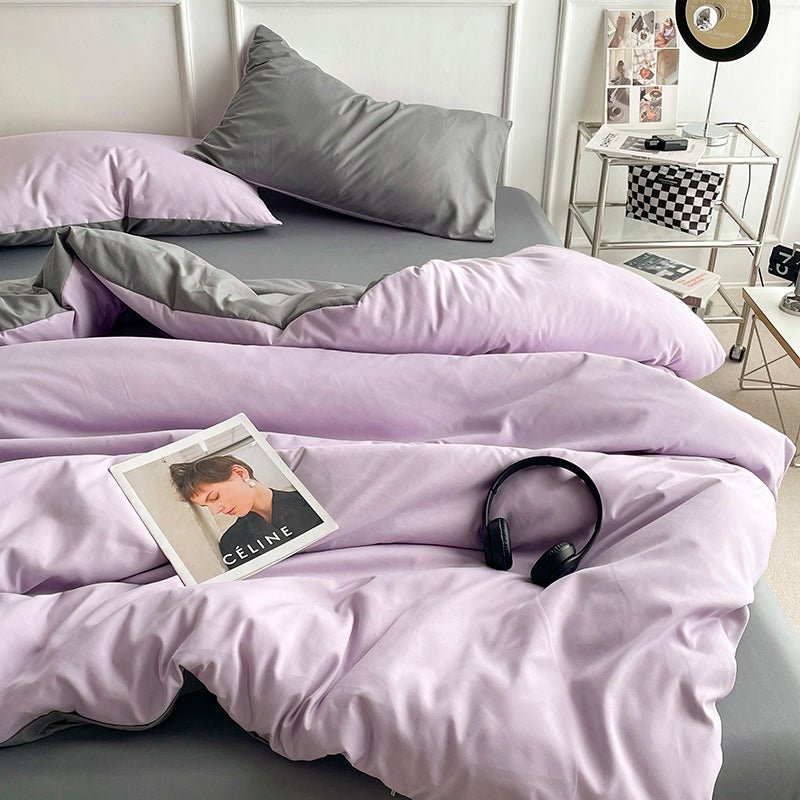 Ins Quilt Cover Bedding Student Dormitory Four - piece Single Solid Color Simple - Hearth & Lume