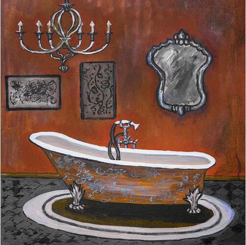 Modern Retro Bathroom Canvas Painting Mural Poster Wall - Hearth & Lume